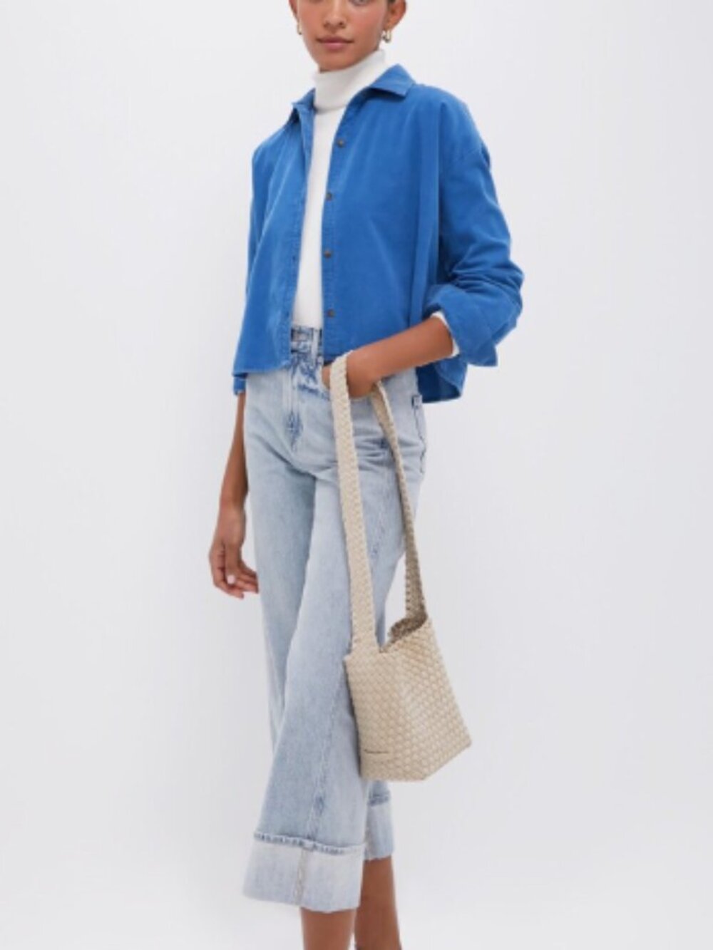 Tuckernuck Indigo Corduroy Cropped Jasper Button Down